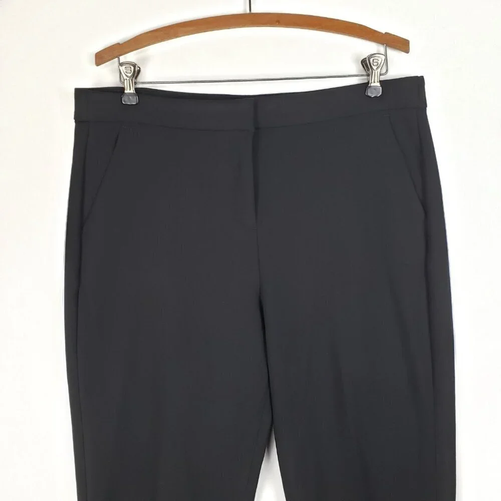 J Crew Kate Straight Leg Pants in Black Four Season Stretch Style BK251 Size 14